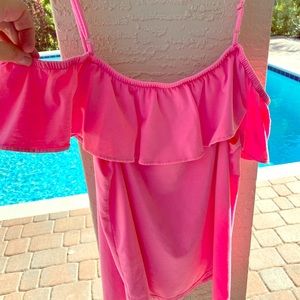 Lilly Pulitzer | Off The Shoulder Hot Pink Top